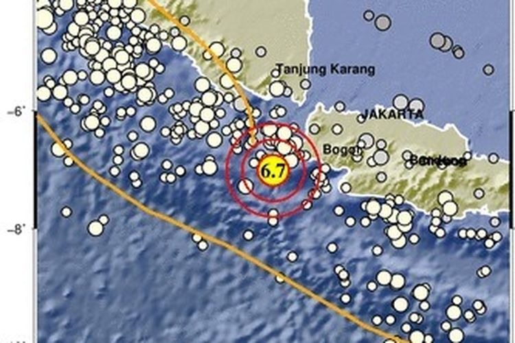 Gempa Terkini, M 6,7 Guncang Sumur Banten, Terasa hingga Jakarta